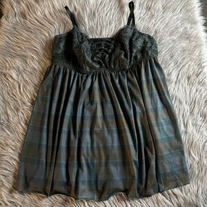 Outlander Exclusive Torrid Collection Lingerie Womens Size 1 Green Plaid Slip